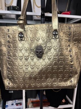 Gold skeleton Purse NEW